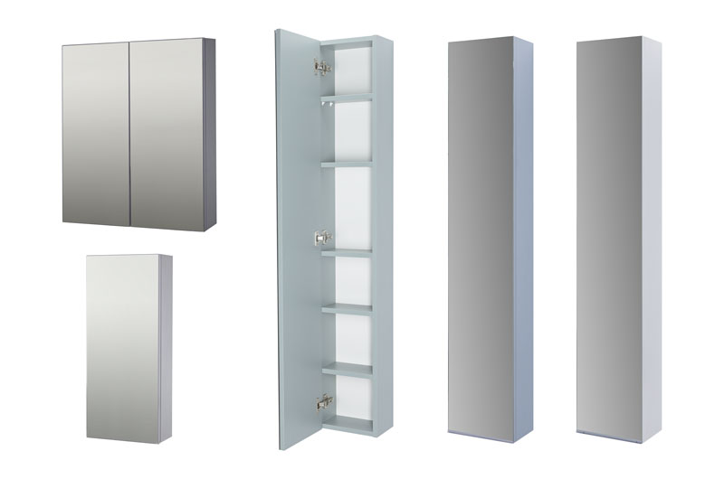 elano mirror door wall cabinets